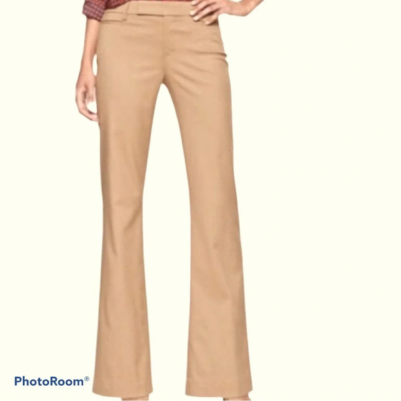 BANANA REPUBLIC  Martin Fit Beige Cotton Trousers Sz 6 - Picture 1 of 17